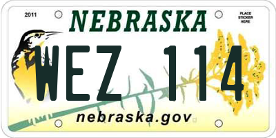 NE license plate WEZ114