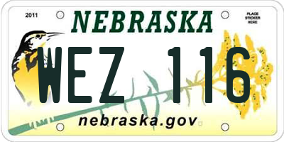NE license plate WEZ116