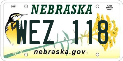 NE license plate WEZ118