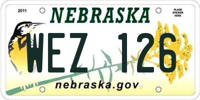 NE license plate WEZ126
