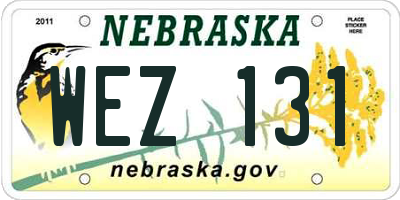 NE license plate WEZ131