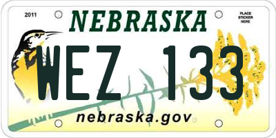 NE license plate WEZ133