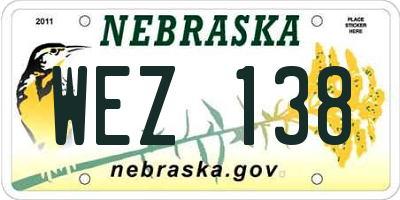 NE license plate WEZ138