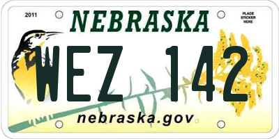 NE license plate WEZ142
