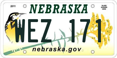 NE license plate WEZ171