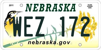 NE license plate WEZ172