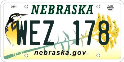 NE license plate WEZ178