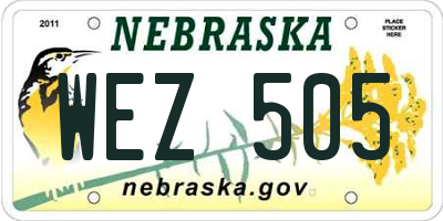 NE license plate WEZ505