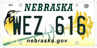 NE license plate WEZ616