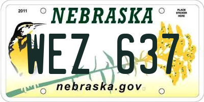 NE license plate WEZ637