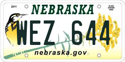 NE license plate WEZ644