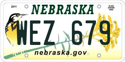 NE license plate WEZ679