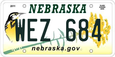 NE license plate WEZ684
