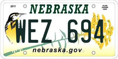 NE license plate WEZ694