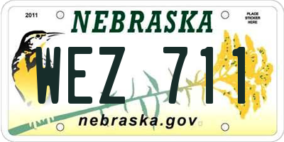 NE license plate WEZ711