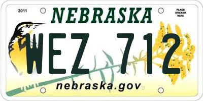 NE license plate WEZ712
