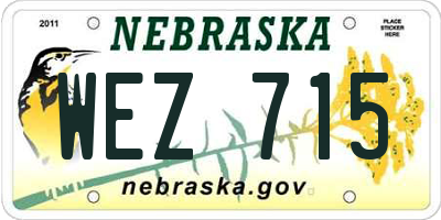 NE license plate WEZ715
