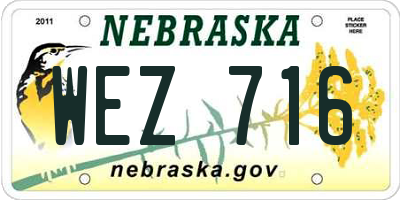 NE license plate WEZ716