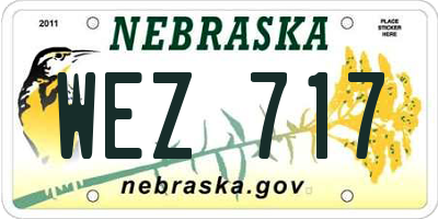 NE license plate WEZ717