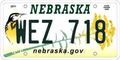 NE license plate WEZ718