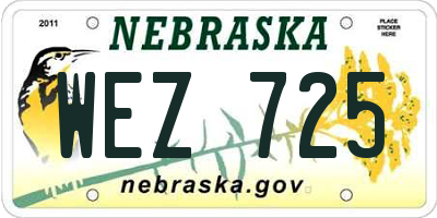 NE license plate WEZ725