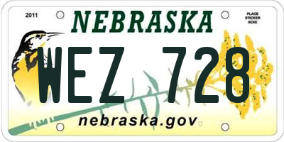NE license plate WEZ728