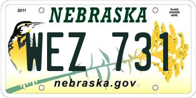 NE license plate WEZ731