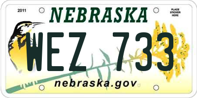 NE license plate WEZ733