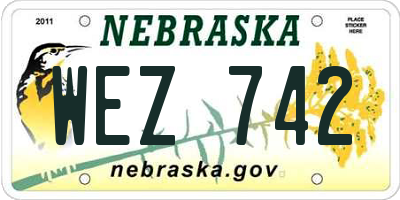 NE license plate WEZ742