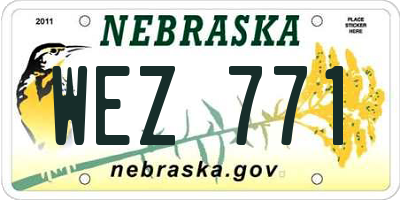 NE license plate WEZ771