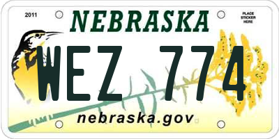 NE license plate WEZ774