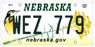 NE license plate WEZ779
