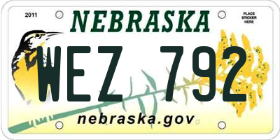 NE license plate WEZ792