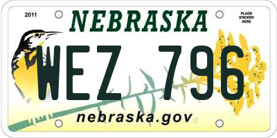 NE license plate WEZ796