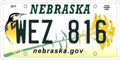 NE license plate WEZ816