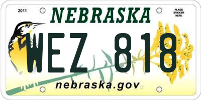NE license plate WEZ818
