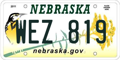 NE license plate WEZ819