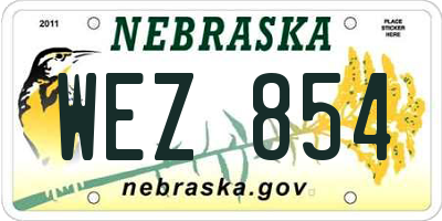 NE license plate WEZ854