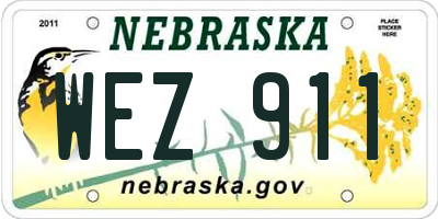 NE license plate WEZ911