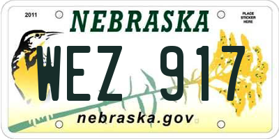 NE license plate WEZ917