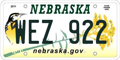 NE license plate WEZ922