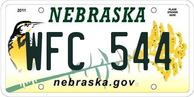 NE license plate WFC544