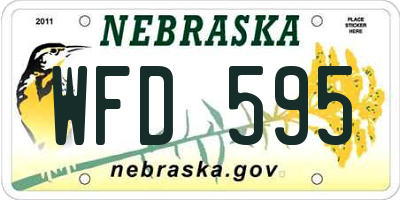 NE license plate WFD595