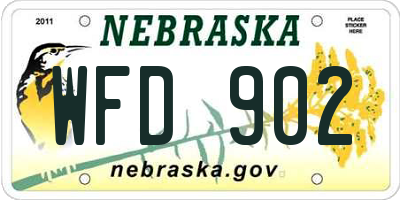 NE license plate WFD902