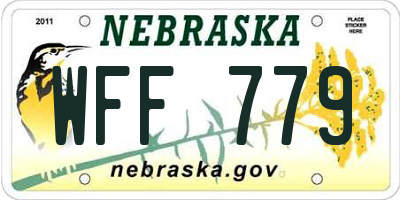 NE license plate WFF779