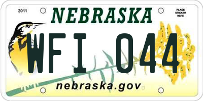 NE license plate WFI044