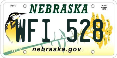 NE license plate WFI528
