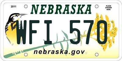NE license plate WFI570