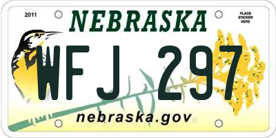 NE license plate WFJ297