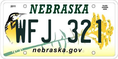 NE license plate WFJ321